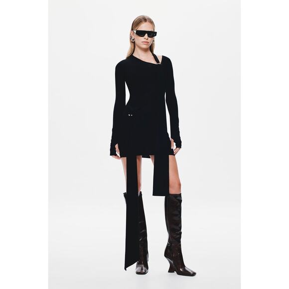 New Anthropologie MISHA The Tension Long-Sleeve Jersey Mini Dress $390 US SIZE 4 - Picture 9 of 9